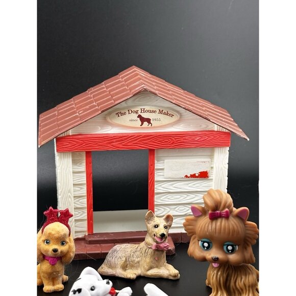 Vtg Modern Puppy In My Pocket Barbie Lot Of Dogs Dog Toys Figures Carrier - Picture 10 of 14